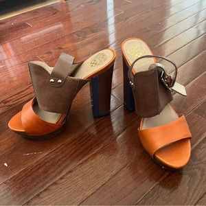 Vince Camuto Color Block Platform Sandal Heels